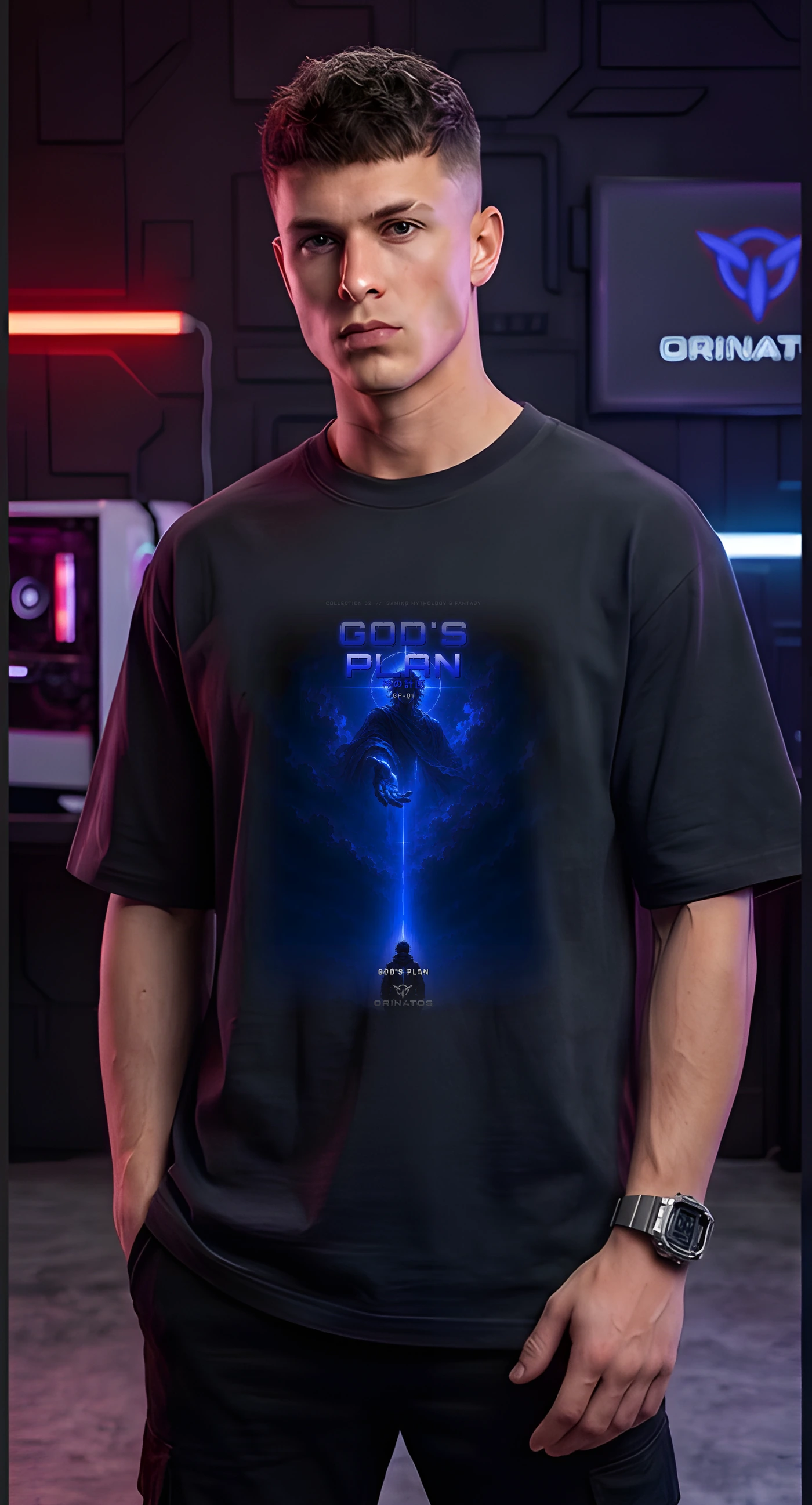 Gods Plan oversized tee, front
